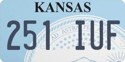 KS license plate 251IUF