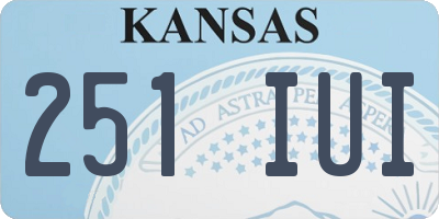 KS license plate 251IUI