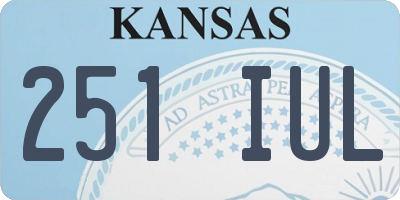 KS license plate 251IUL
