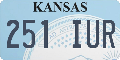 KS license plate 251IUR