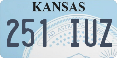 KS license plate 251IUZ