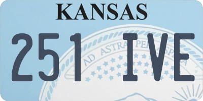 KS license plate 251IVE