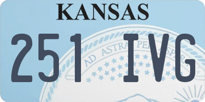 KS license plate 251IVG