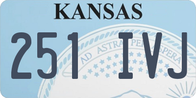 KS license plate 251IVJ