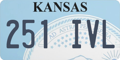KS license plate 251IVL