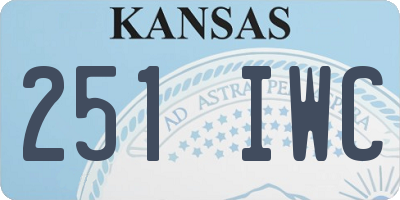 KS license plate 251IWC