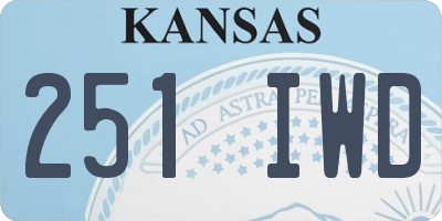 KS license plate 251IWD