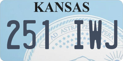 KS license plate 251IWJ