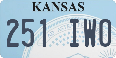 KS license plate 251IWO