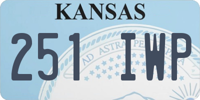 KS license plate 251IWP