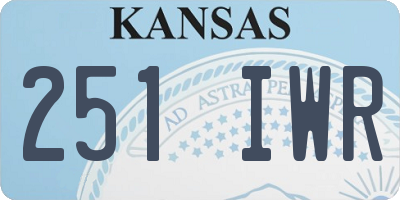KS license plate 251IWR