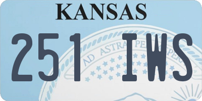 KS license plate 251IWS