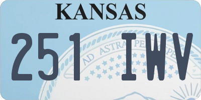 KS license plate 251IWV