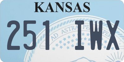 KS license plate 251IWX