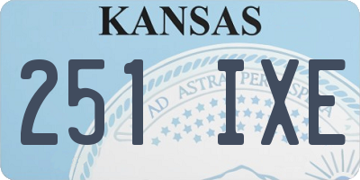 KS license plate 251IXE