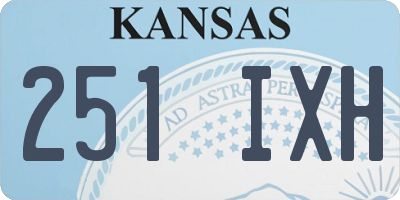 KS license plate 251IXH