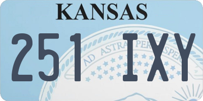 KS license plate 251IXY