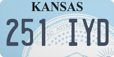 KS license plate 251IYD