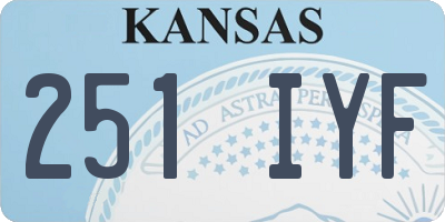 KS license plate 251IYF