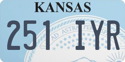 KS license plate 251IYR
