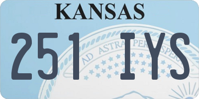 KS license plate 251IYS