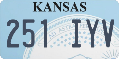 KS license plate 251IYV