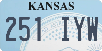KS license plate 251IYW