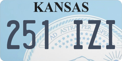 KS license plate 251IZI