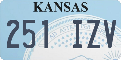 KS license plate 251IZV