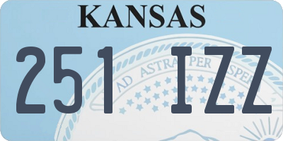 KS license plate 251IZZ