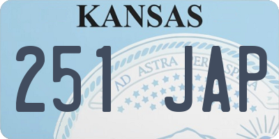 KS license plate 251JAP