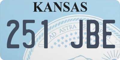 KS license plate 251JBE