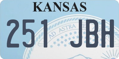 KS license plate 251JBH
