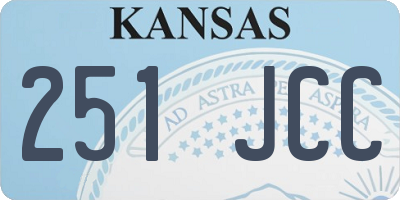 KS license plate 251JCC
