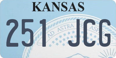 KS license plate 251JCG