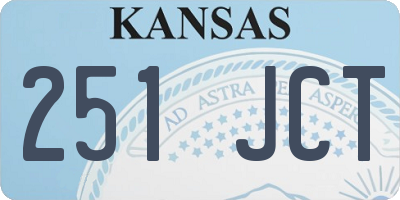 KS license plate 251JCT
