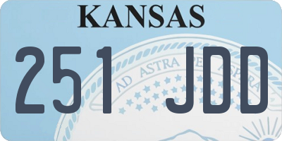 KS license plate 251JDD