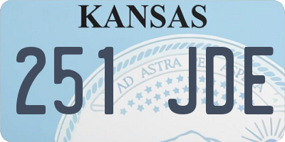 KS license plate 251JDE