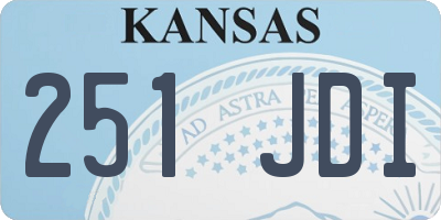 KS license plate 251JDI