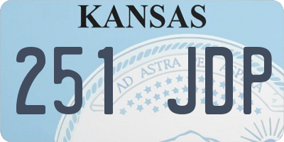 KS license plate 251JDP