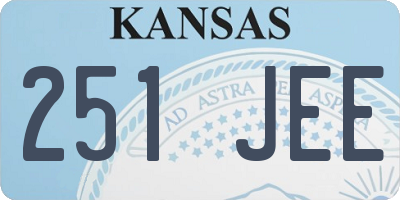 KS license plate 251JEE