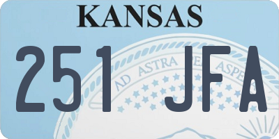 KS license plate 251JFA