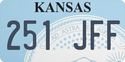 KS license plate 251JFF