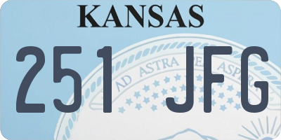 KS license plate 251JFG