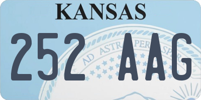 KS license plate 252AAG