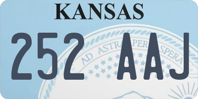 KS license plate 252AAJ