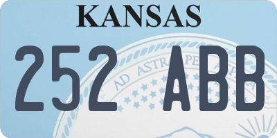 KS license plate 252ABB