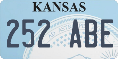KS license plate 252ABE