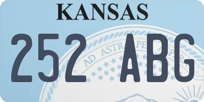 KS license plate 252ABG