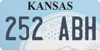 KS license plate 252ABH